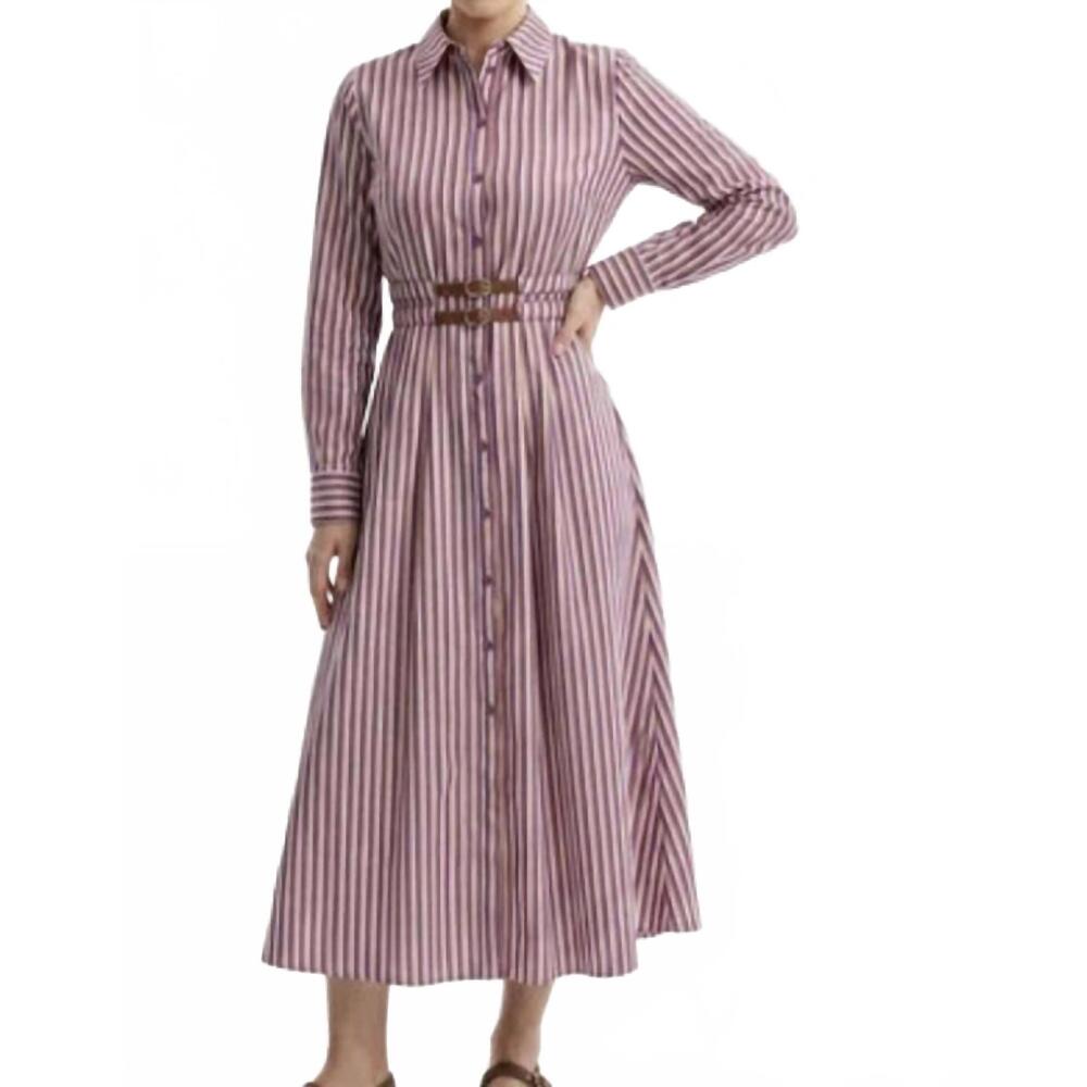 NEW EXQUISE marlene dress in multi stripe
